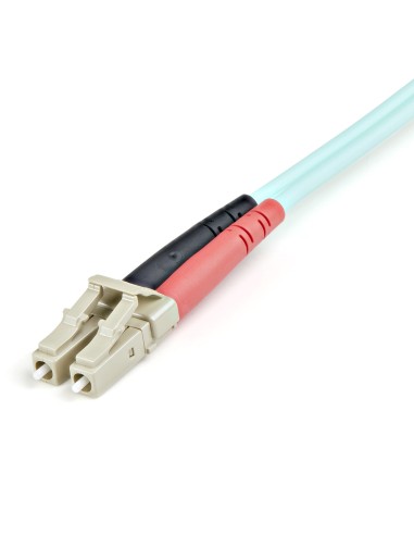 Cable de 1m de Fibra Óptica Multimodo OM3 LC a LC UPC - Full Duplex 50/125µm - para Redes de 100G - LOMMF/VCSEL - Pérdida Baja 